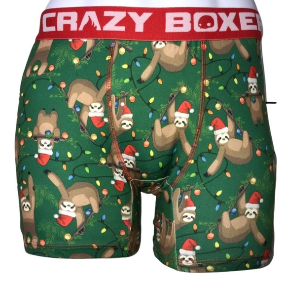 2 PACK MENS CRAZY BOXER NOVELTY HOLIDAY BOXER BRIEFS. - Picture 3 of 8
